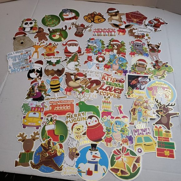 Other - Christmas stickers waterproof 50 pkx3